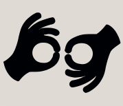 icono de lengua de signos disponible en español
